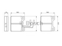 Set placute frana,frana disc ALFA ROMEO 75 limuzina (162B), ALFA ROMEO 90 (162), ALFA ROMEO ALFETTA GT (116) - BOSCH 0 986 469 111