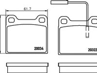 Set placute frana,frana disc ALFA ROMEO 75 limuzina (162B) - MINTEX MDB1617