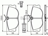 Set placute frana,frana disc ALFA ROMEO GTV (916C_) (1994 - 2005) BOSCH 0 986 460 942 piesa NOUA