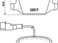 Set placute frana,frana disc ALFA ROMEO MITO (955) (2008 - 2016) BREMBO P 23 131 piesa NOUA