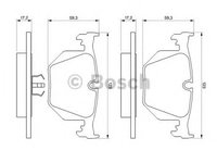 Set placute frana,frana disc ALPINA ROADSTER (Z8) (2002 - 2003) BOSCH 0 986 494 006