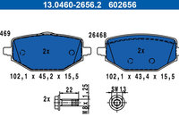 Set placute frana,frana disc ATE 13.0460-2656.2