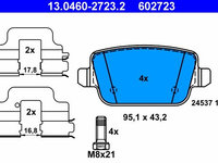 Set placute frana,frana disc ATE 13.0460-2723.2