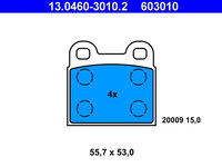 Set placute frana,frana disc ATE 13.0460-3010.2