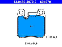 Set placute frana,frana disc ATE 13.0460-4070.2