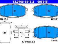 Set placute frana,frana disc ATE 13.0460-5515.2