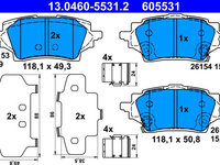 Set placute frana,frana disc ATE 13.0460-5531.2