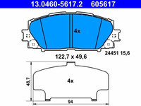 Set placute frana,frana disc ATE 13.0460-5617.2