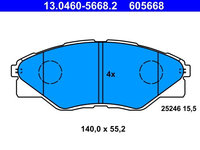 Set placute frana,frana disc ATE 13.0460-5668.2