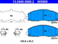 Set placute frana,frana disc ATE 13.0460-5680.2