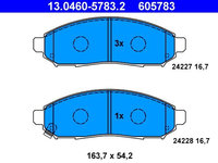 Set placute frana,frana disc ATE 13.0460-5783.2