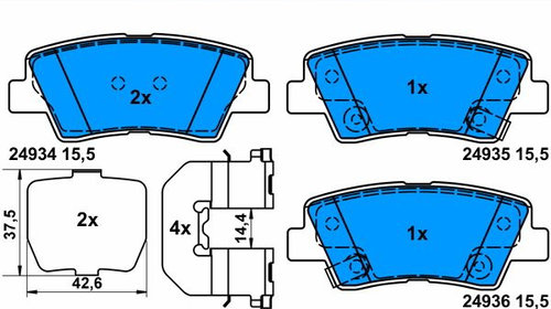 Set placute frana,frana disc ATE 13.0460-5786