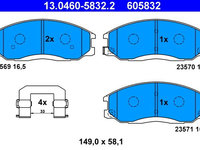 Set placute frana,frana disc ATE 13.0460-5832.2