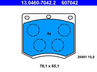 Set placute frana,frana disc ATE 13.0460-7042.2