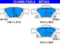 Set placute frana,frana disc ATE 13.0460-7343.2