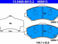 Set placute frana,frana disc ATE 13.0460-8013.2