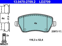 Set placute frana,frana disc ATE 13.0470-2709.2