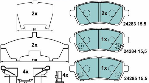 Set placute frana,frana disc ATE 13.0470-5794