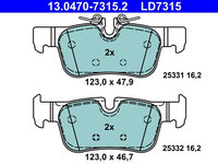 Set placute frana,frana disc ATE 13.0470-7315.2