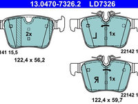 Set placute frana,frana disc ATE 13.0470-7326.2