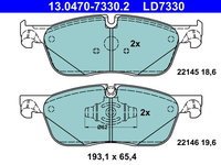 Set placute frana,frana disc ATE 13.0470-7330.2