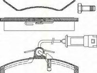 Set placute frana,frana disc AUDI 80 Avant (8C, B4), AUDI 500 (44, 44Q, C3), AUDI 100 limuzina (4A, C4) - TRISCAN 8110 29121