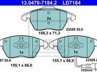 Set placute frana,frana disc AUDI A1 (8X1, 8XK, 8XF) (2010 - 2016) ATE 13.0470-7184.2