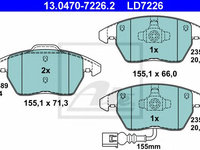 Set placute frana,frana disc AUDI A1 Sportback (8XA, 8XF, 8XK) (2011 - 2016) ATE 13.0470-7226.2 piesa NOUA