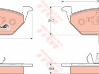 Set placute frana,frana disc AUDI A2 (8Z0) (2000 - 2005) TRW GDB1386