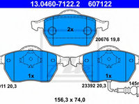 Set placute frana,frana disc AUDI A3 (8L1) (1996 - 2003) ATE 13.0460-7122.2