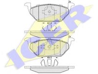 Set placute frana,frana disc AUDI A3 (8L1), SKODA OCTAVIA (1U2), VW GOLF Mk IV (1J1) - ICER 181338