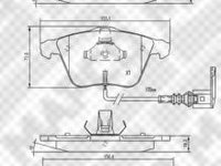 Set placute frana,frana disc AUDI A3 (8P1), VW RABBIT V (1K1), AUDI A3 Sportback (8PA) - MAPCO 6791