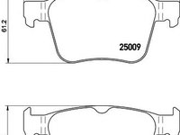 Set placute frana,frana disc AUDI A3 (8V1), AUDI A3 Sportback (8VA), VW GOLF VII (5G1, BE1) - HELLA PAGID 8DB 355 020-261