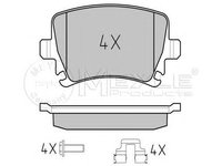 Set placute frana,frana disc AUDI A4 (8D2, B5) (1994 - 2001) MEYLE 025 239 1417 piesa NOUA