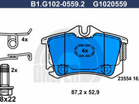 Set placute frana,frana disc AUDI A4 (8E2, B6) (2000 - 2004) GALFER B1.G102-0559.2 piesa NOUA