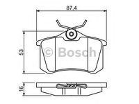 Set placute frana,frana disc AUDI A4 (8E2, B6) (2000 - 2004) BOSCH 0 986 494 387 piesa NOUA