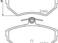 Set placute frana,frana disc AUDI A4 (8EC, B7) (2004 - 2008) HELLA PAGID 8DB 355 018-451 piesa NOUA