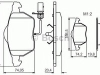 Set placute frana,frana disc AUDI A4 (8EC, B7) (2004 - 2008) BOSCH 0 986 495 241