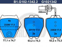 Set placute frana,frana disc AUDI A4 Avant (8D5, B5) (1994 - 2001) GALFER B1.G102-1342.2 piesa NOUA