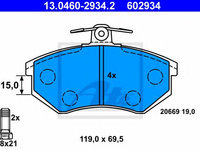 Set placute frana,frana disc AUDI A4 Avant (8D5, B5) (1994 - 2001) ATE 13.0460-2934.2