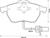 Set placute frana,frana disc AUDI A4 Avant (8E5, B6) (2001 - 2004) JURID 571982J