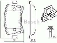 Set placute frana,frana disc AUDI A4 Cabriolet (8H7, B6, 8HE, B7), VW TOURAN (1T1, 1T2), AUDI A3 (8P1) - BOSCH 0 986 494 595