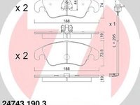 Set placute frana,frana disc AUDI A5 (8T3), AUDI A4 limuzina (8K2, B8), AUDI A4 Avant (8K5, B8) - ZIMMERMANN 24743.190.3