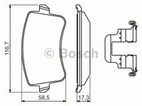 Set placute frana,frana disc AUDI A5 (8T3), AUDI A4 limuzina (8K2, B8), AUDI A4 Avant (8K5, B8) - BOSCH 0 986 494 637