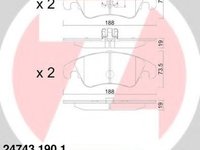 Set placute frana,frana disc AUDI A5 Sportback (8TA) (2009 - 2016) ZIMMERMANN 24743.190.1 piesa NOUA