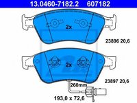 Set placute frana,frana disc AUDI A6 (4F2, C6) (2004 - 2011) ATE 13.0460-7182.2 piesa NOUA