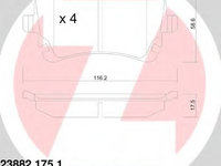 Set placute frana,frana disc AUDI A6 Avant (4B5, C5) (1997 - 2005) ZIMMERMANN 23882.175.1