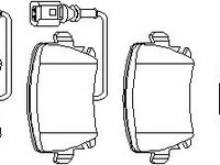 Set placute frana,frana disc AUDI A6 limuzina (4F2, C6), AUDI A6 Avant (4F5, C6), VW PASSAT limuzina (3C2) - TOPRAN 112 168