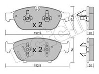 Set placute frana,frana disc AUDI A7 Sportback (4GA, 4GF) (2010 - 2016) METELLI 22-0953-0 piesa NOUA