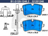 Set placute frana,frana disc AUDI A7 Sportback (4GA, 4GF) (2010 - 2016) GALFER B1.G120-1246.2 piesa NOUA